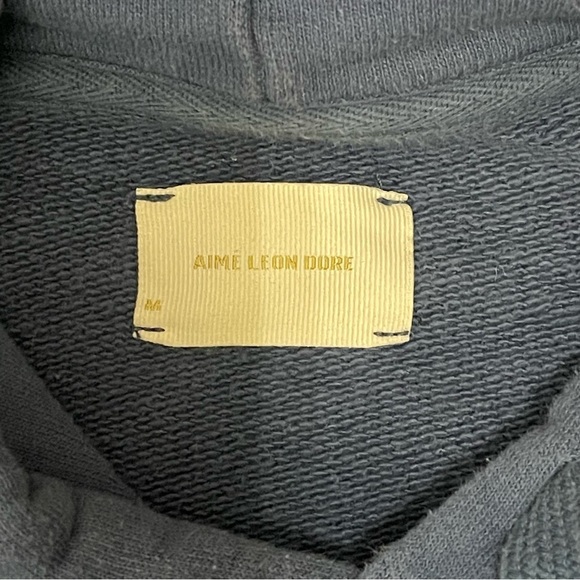 Aime Leon Dore Brush Script Hoodie Blue Mediun - Picture 8 of 10